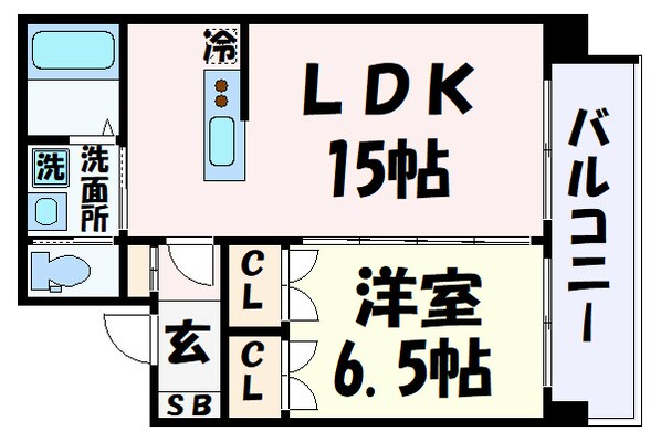 兵庫駅 徒歩5分 9階の物件間取画像